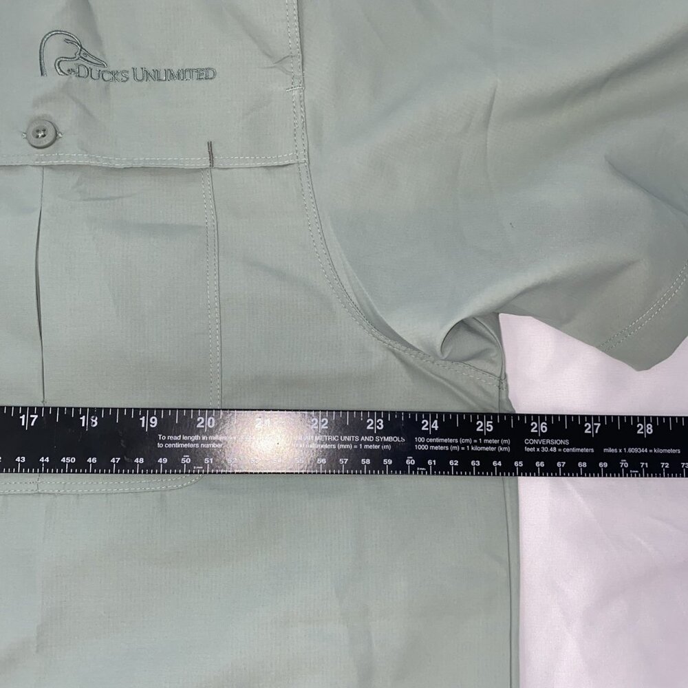 Ducks‎ Unlimited Button Up Vented Fishing Shirt Mens XL Outdoor Hiking Green - Picture 4 of 10